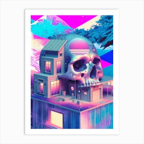 A Diggings ( version vaporwave) Art Print