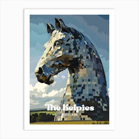 The Kelpies Scotland Horse Sculpture Travel Art Art Print