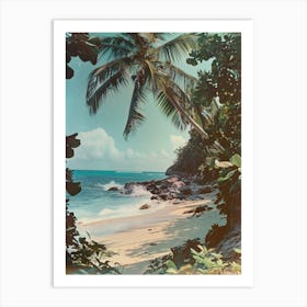 Palm Trees On The Beach Art Print