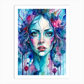 Watercolor Of A Woman Art Print