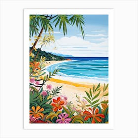 Four Mile Beach, Australia, Matisse And Rousseau Style 4 Art Print