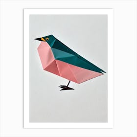 Hermit Thrush 1 Origami Bird Art Print