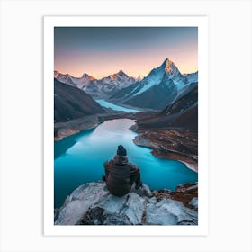 Sunrise In Tibet Art Print