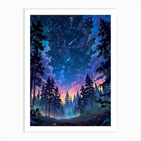 Night Sky With Stars 14 Art Print