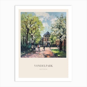 Vondelpark Amsterdam 4 Vintage Cezanne Inspired Poster Art Print