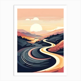 Landscape With Winding Road Art Print