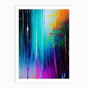 Rain Art Waterscape Bright Abstract 1 Art Print