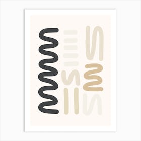 Wavy Scribbles 1 Art Print