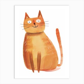 Korat Cat Clipart Illustration 4 Art Print