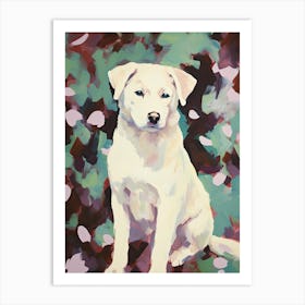 A Siberian Husky Dog Painting, Impressionist 4 Art Print