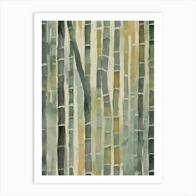 Bamboo Plants Botanical Texture Growing Calm Peaceful Green Pattern Nature Art Print