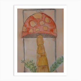 Mushroom In A Window Art Print