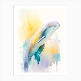 Atlantic Humpback Dolphin Storybook Watercolour  Art Print