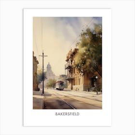 Bakersfield Watercolor 2 Travel Poster Art Print