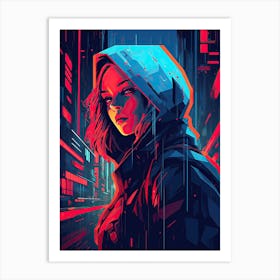 minimalism cyberpunk art Art Print