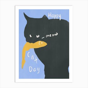Happy Cat Art Print