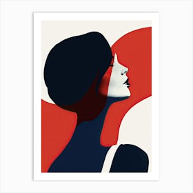 Portrait Of A Woman, Minimalism Art Print