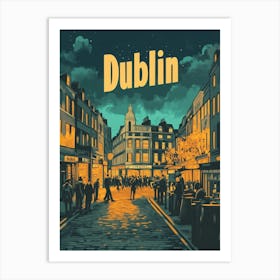 Aihrgdesign A Classic 1960s Travel Poster For Dublin Art Print