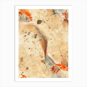 Watercolor Koi 38 Art Print