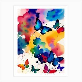 Colorful Butterflies 179 Art Print