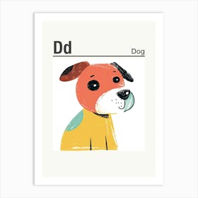 Animals Alphabet Dog 4 Art Print
