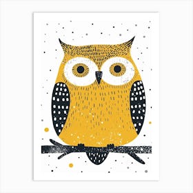 Yellow Owl 1 Art Print