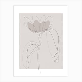 Oneline Tulip Art Print