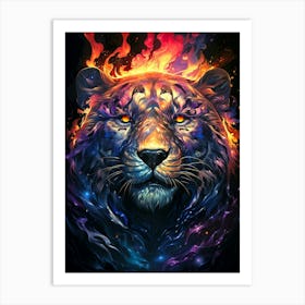 Fire Tiger Art Print