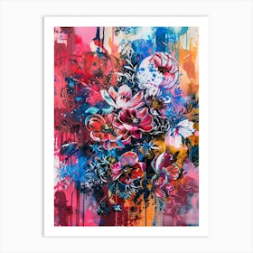 Abstract Floral Painting 3 Art Print