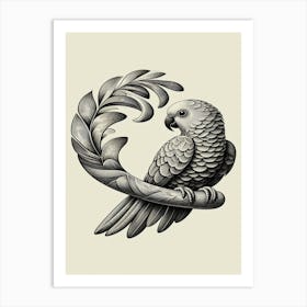 Starling Parrot Art Print