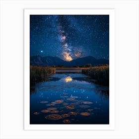 Milky Over Pond Art Print