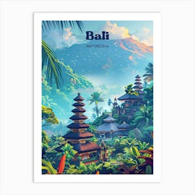 Bali Indonesia Summer Art Illustration Art Print