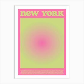 New York Pink Art Print