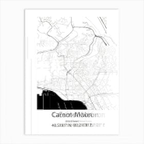 Carnot Moon,United States Minimalist Map Art Print