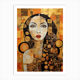 Mosaic Of A Woman 3 Art Print