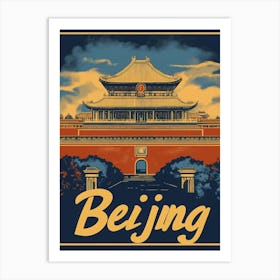 Aihrgdesign A Vintage Travel Poster Of Beijing Art Print