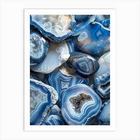 Blue Agate 6 Art Print
