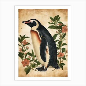 Adlie Penguin St Kilda Breakwater Vintage Botanical Painting 1 Art Print