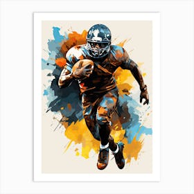 Football Player Running 1 Poster