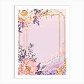 Frame With Flowers 3 Art Print