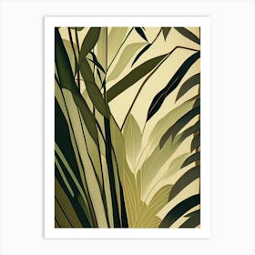 Bamboo  Leaf Rousseau Inspired 2 Art Print
