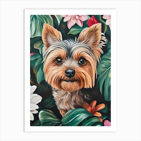 Yorkshire Terrier Garden Art Print