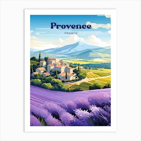 Provence France Lavender Fields Travel Art Art Print