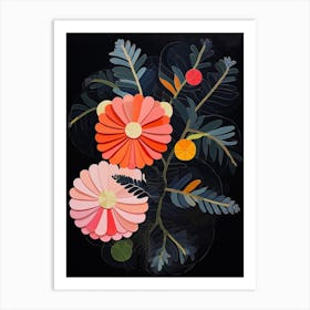 Chrysanthemum 3 Hilma Af Klint Inspired Flower Illustration Art Print