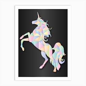 Unicorn Drop Shadow 01 Art Print