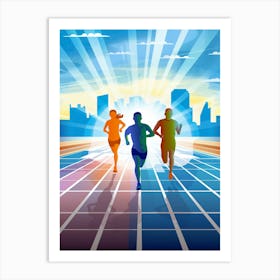 Runner In The City Art Print