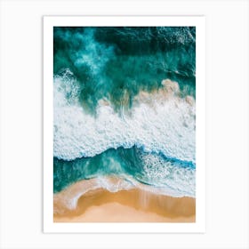 Aerial View Of A Beach 148 Art Print