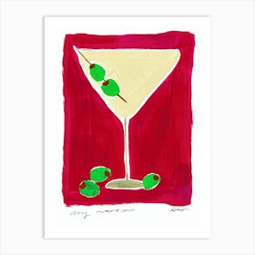 Dry Martini Cocktail Art Print