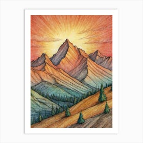 Mountain Sunrise Art Print