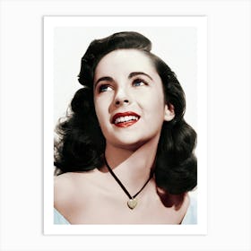 Portrait Of Elizabeth Taylor Art Print